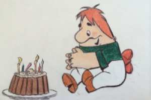 Веселая иллюстрация к мультфильму Карлсон