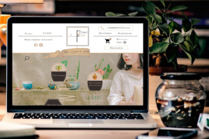 Landing page для магазина по продаже растений в горшках.