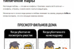 Сюжеты для иллюстраций из жизни типичной пары