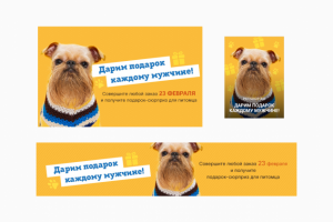 Баннер с ресайзами для Petshop.ru