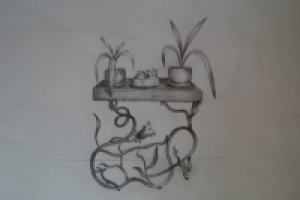 Стол с кованной ножкой