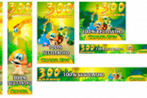 Дизайн баннеров игры ЗОО Домино