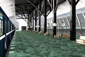 Дизайн проект интерьера открытой станции метро