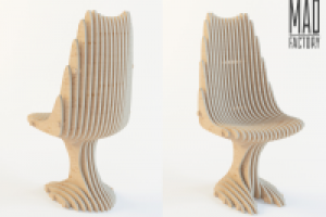 Параметрический стул из фанеры