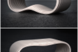 Журнальный столик с простой геометрией. Размеры: 500х1100х400 мм