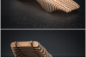 Параметрический шезлонг.  Размеры - 2000х500х400 мм.  Материал -