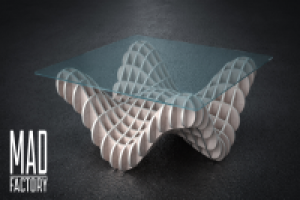 Журнальный столик "Wave" .  Размеры 900х900х450 мм.  Материалы -