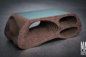 Журнальный столик из фанеры. Размеры: 600х1400, высота-760 мм.