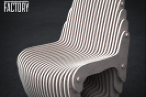 Параметрическое кресло из фанеры (640х680 мм, высота 950 мм)