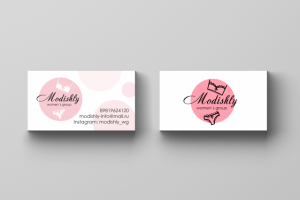 Логотип и верстка визитки Modishly