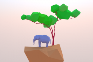 Лоуполи иллюстрация