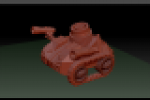 Танк с пушками и катапультой