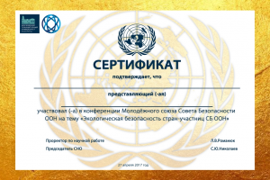 Сертификат для конкурса