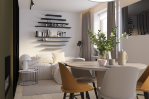 Дизайн проект квартиры в СПб 43м