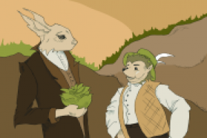 Иллюстрация к сказке братьев Гримм "Заяц и Ёж"