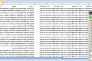 парсинг сайта по продаже матрасов (с атрибутами для фильтра)