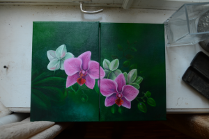 Модульная картина "Орхидеи"