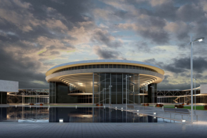 Дипломный проект теннисного центра. Перспектива стадиона.