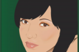 отрисовка портрета по фотографии. вектор.