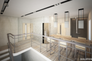 Визуализация зоны отдыха с бассейном и хамамом