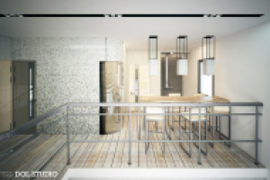 Визуализация зоны отдыха с бассейном и хамамом