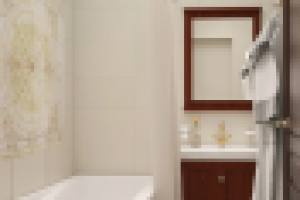 Ванная, первый вариант плитки. ЖК "Живой ручей"