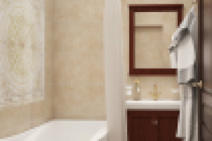 Ванная, второй вариант плитки. ЖК "Живой ручей"