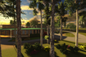 Вид на загрузочную вело кафе "ROVAR"