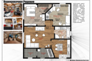 Планировочное решение дома в стеле "Шале"