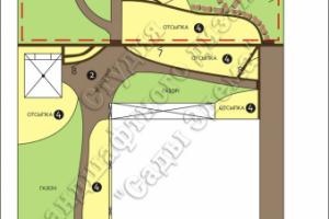 План дорожек, дренажных канав