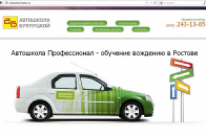 Заполнение сайта "Автошкола Профессионал"