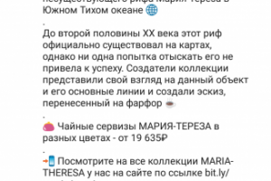 Ведение аккаунтов в соцсетях интернет-магазина фарфора