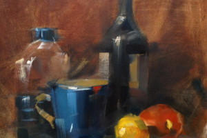 Натюрморт с синей кружкой