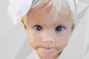 портрет в стиле лоуполиарт low-poly art