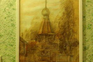Рисунок церкви г. Новоуральска. Смешная техника.