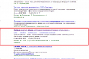 Запрос "охрана домов" – 6 место