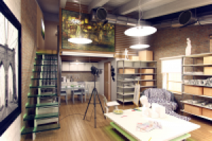 Визуализация лофт-студии