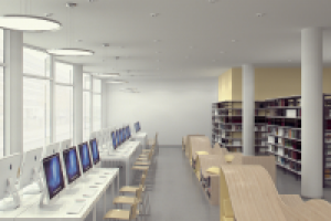 Визуализация интерьера библиотеки