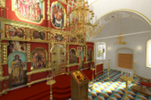 Визуализация иконостаса для видеоролика (моделлинг не мой)