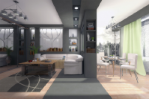 Интерьер гостиной в частной квартире