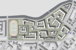 Генеральный план. Квартал на наб. реки Карповки.