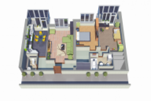 Интерьер трехкомнатной квартиры