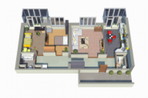 Интерьер трехкомнатной квартиры 2