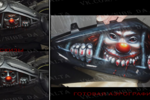 Аэрография на байке, авторский эскиз.