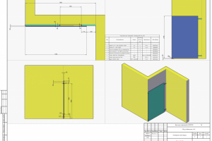 Перегородка дверь купе в аптеку 3D