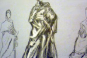 Стоящая женщина (рисунок со статуи 3 век до н.э.)