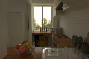 Дизайн квартиры студии 30 кв.м. Кухня2.