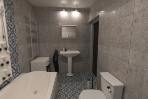 3d моделирование и визуализация ванной комнаты