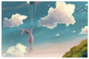 Розовый заяц