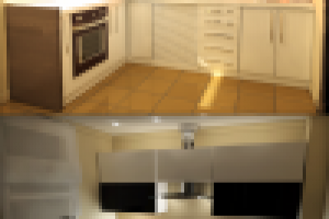 Кухня белая.